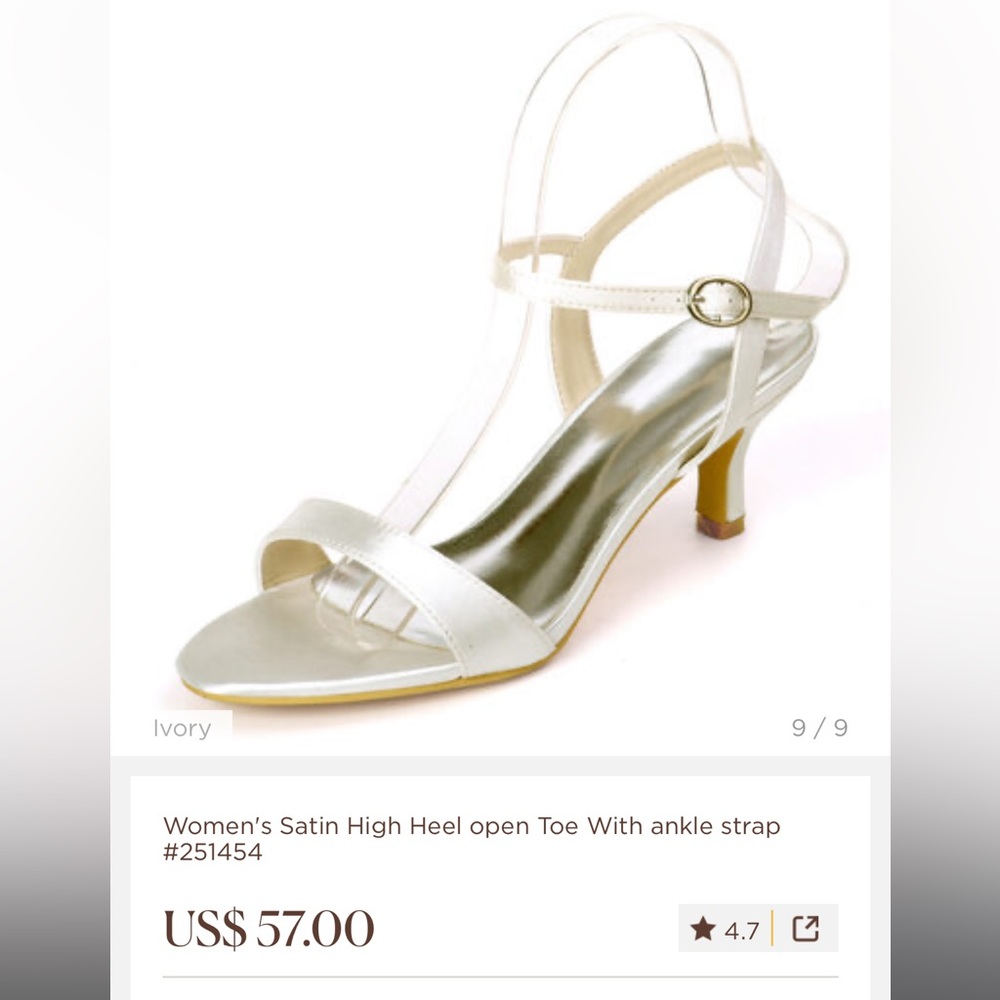 Satin High Heel Open Toe With Ankle Strap